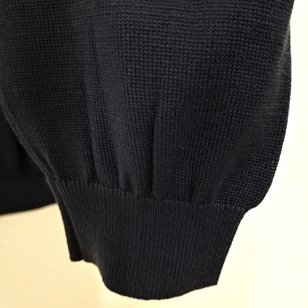 Baracuta "New" Men's Dark Blue Mock Neck Preppy Silk Blend Knit Sweater Size M — image 6 of 8